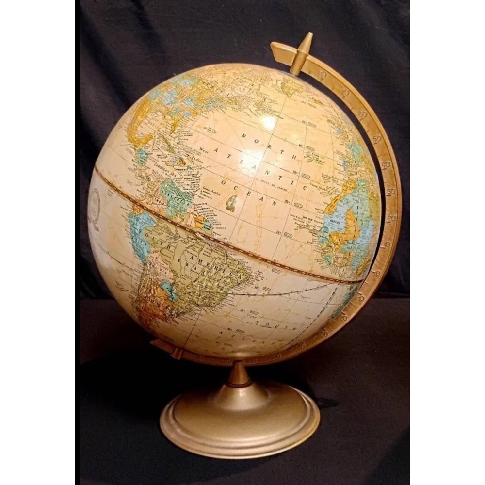 Cram's Imperial World Globe 12" Diameter Made in USA Vintage